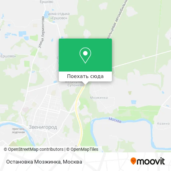 Карта Остановка Мозжинка