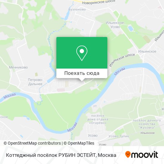 Карта Коттеджный посёлок РУБИН ЭСТЕЙТ