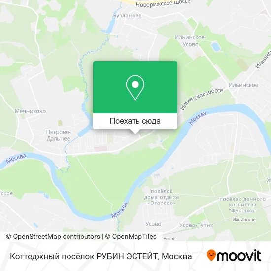 Карта Коттеджный посёлок РУБИН ЭСТЕЙТ
