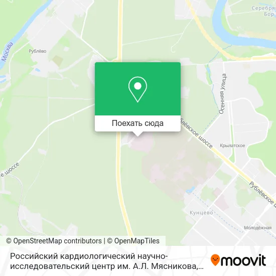 Карта Российский кардиологический научно-исследовательский центр им. А.Л. Мясникова