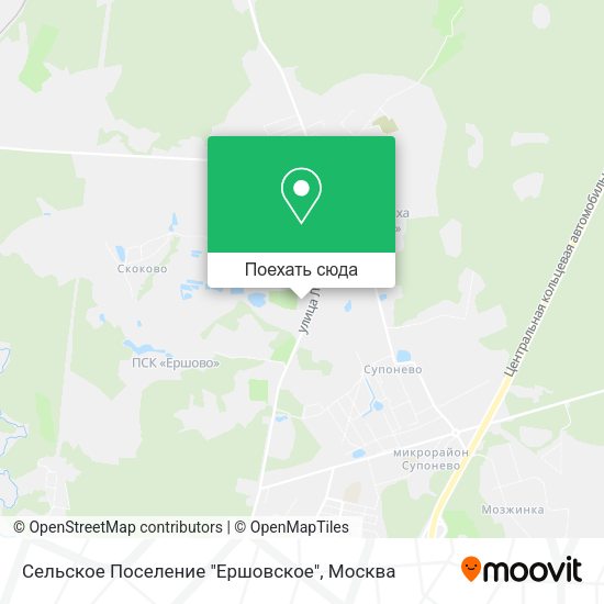 Карта Сельское Поселение "Ершовское"
