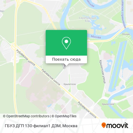 Карта ГБУЗ ДГП 130-филиал1 ДЗМ