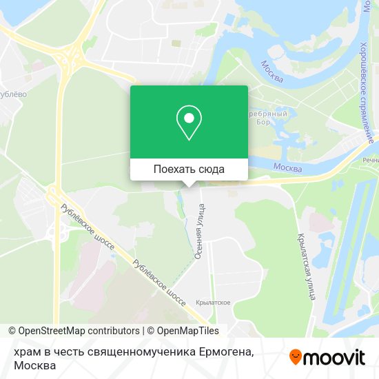Карта храм в честь священномученика Ермогена