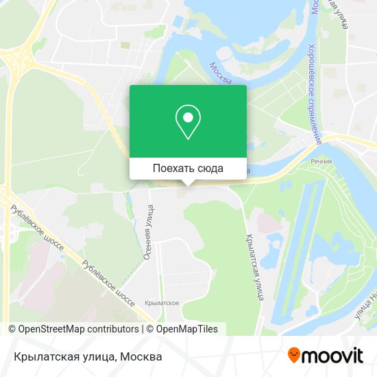 Карта Крылатская улица