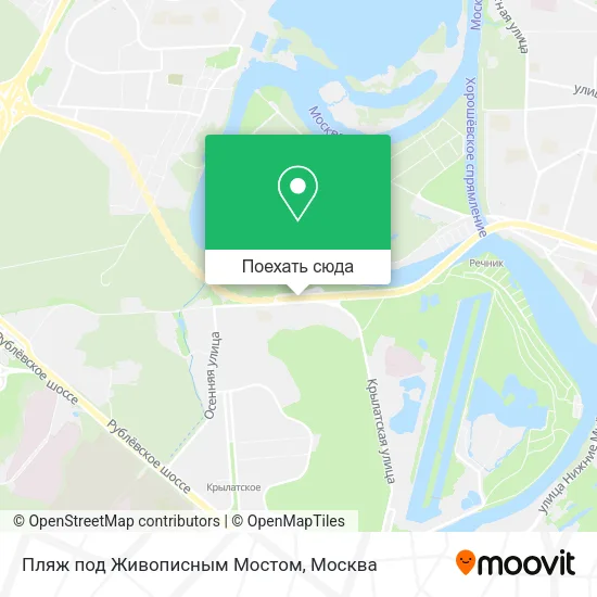 Карта Пляж под Живописным Мостом