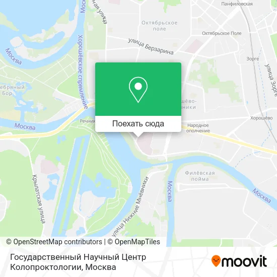 Карта Государственный Научный Центр Колопроктологии