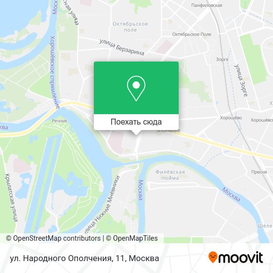 Карта ул. Народного Ополчения, 11