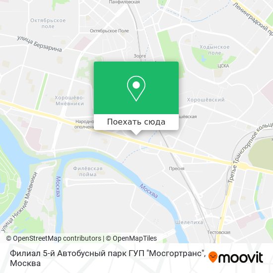 Карта Филиал 5-й Автобусный парк ГУП "Мосгортранс"