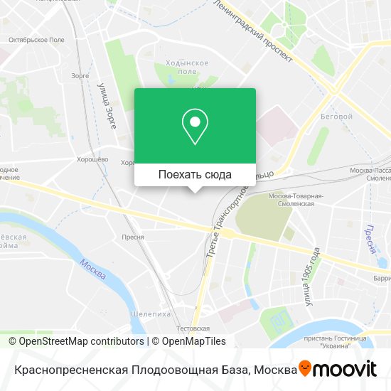 Карта Краснопресненская Плодоовощная База