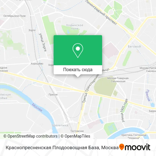 Карта Краснопресненская Плодоовощная База