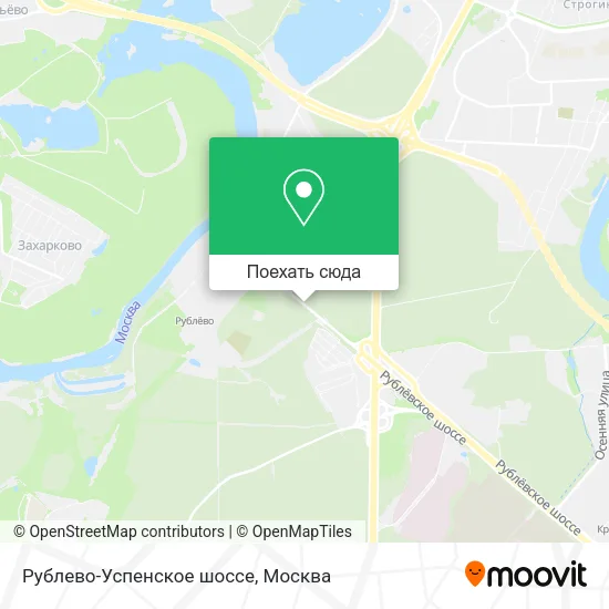 Карта Рублево-Успенское шоссе