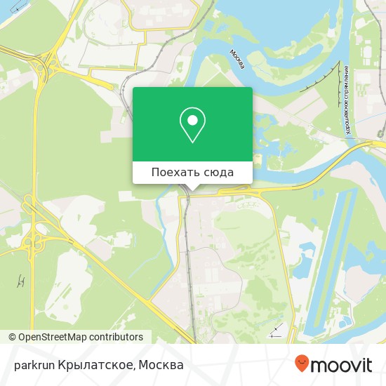 Карта parkrun Крылатское