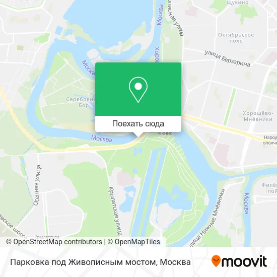 Карта Парковка под Живописным мостом
