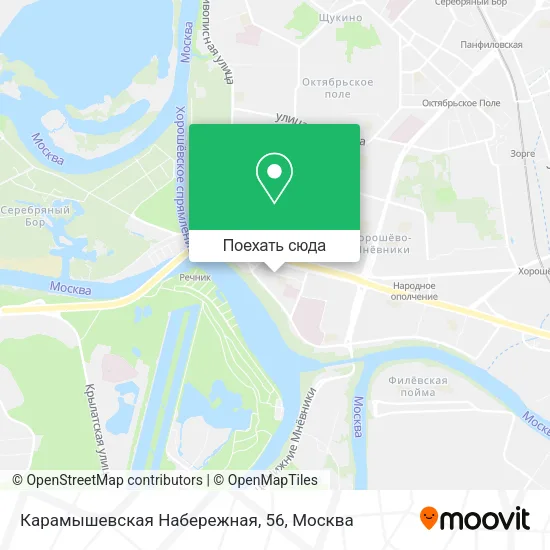 Карта Карамышевская Набережная, 56