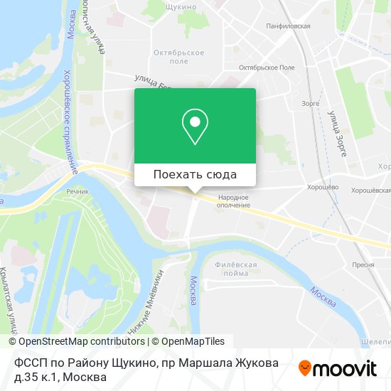 Карта ФССП по Району Щукино, пр Маршала Жукова д.35 к.1