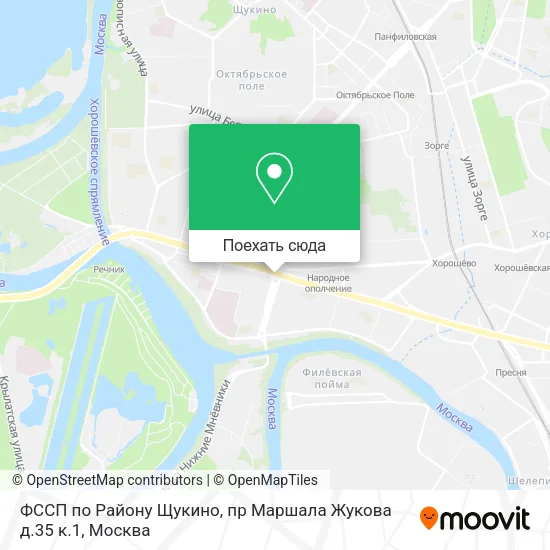 Карта ФССП по Району Щукино, пр Маршала Жукова д.35 к.1