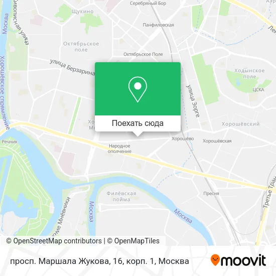 Карта просп. Маршала Жукова, 16, корп. 1
