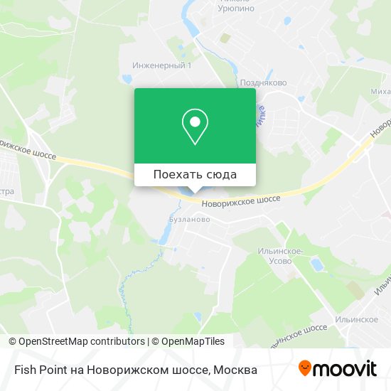 Карта Fish Point на Новорижском шоссе