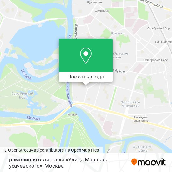 Карта Трамвайная остановка «Улица Маршала Тухачевского»