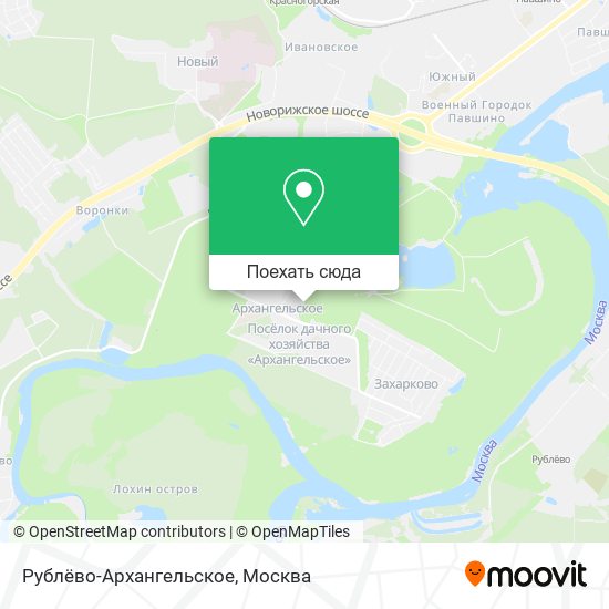 Карта Рублёво-Архангельское