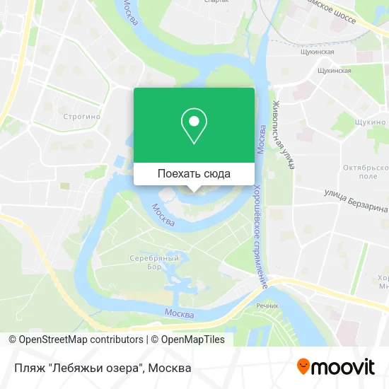 Карта Пляж "Лебяжьи озера"