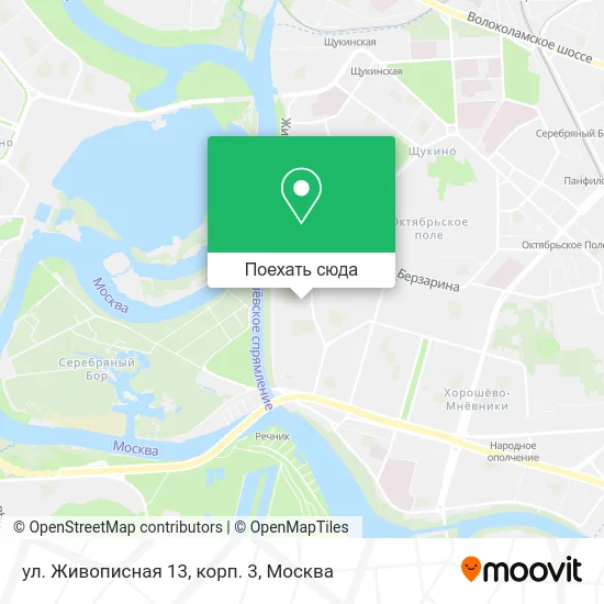 Карта ул. Живописная 13, корп. 3