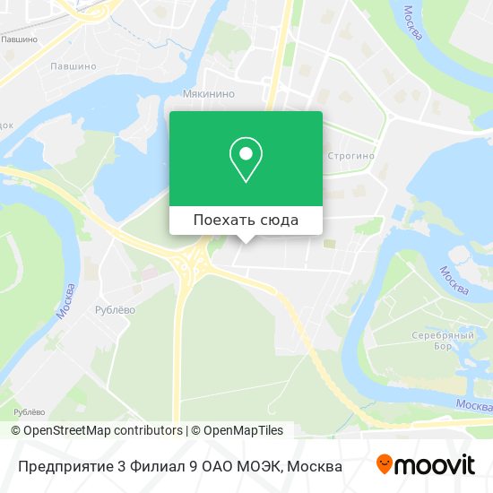 Карта Предприятие 3 Филиал 9 ОАО МОЭК