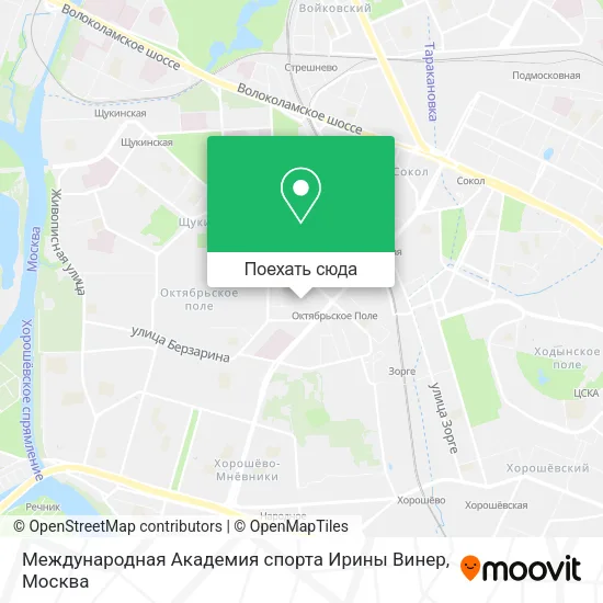 Карта Международная Академия спорта Ирины Винер