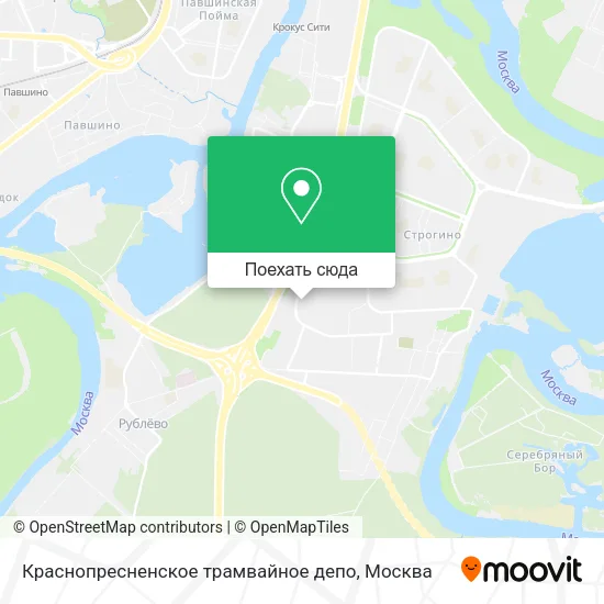 Карта Краснопресненское трамвайное депо