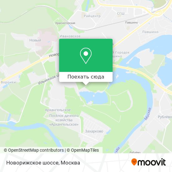 Карта Новорижское шоссе