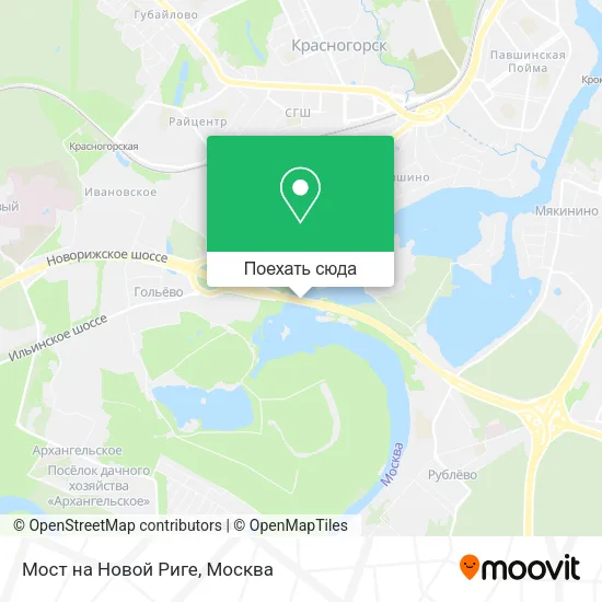 Карта Мост на Новой Риге