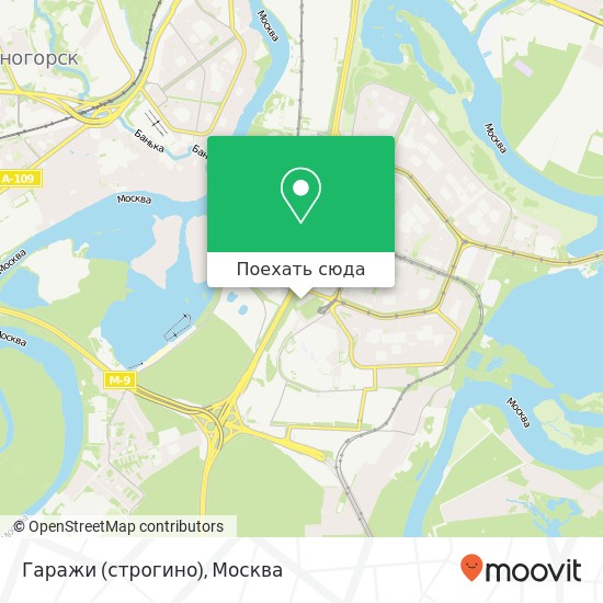 Карта Гаражи (строгино)