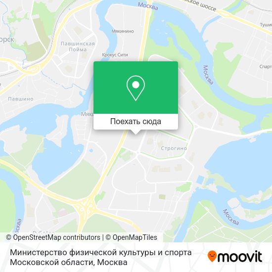 Карта Министерство физической культуры и спорта Московской области