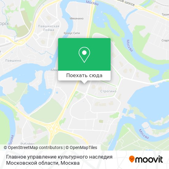 Карта Главное управление культурного наследия Московской области