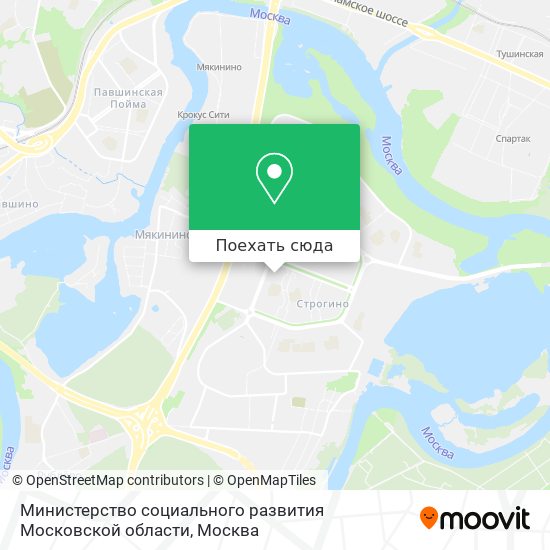 Карта Министерство социального развития Московской области