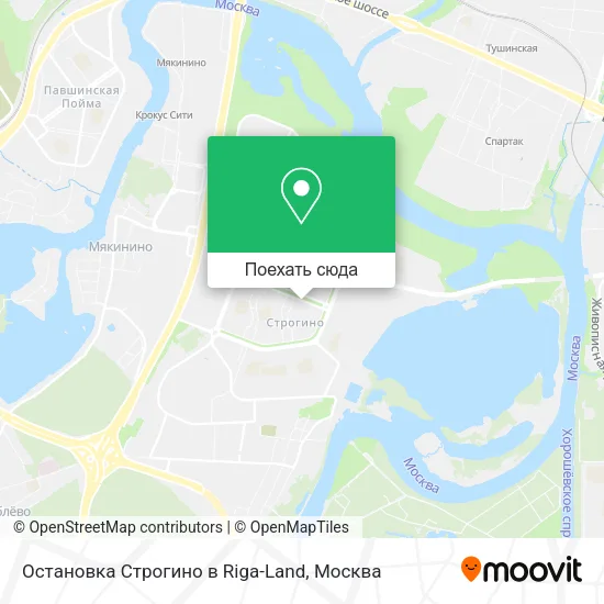 Карта Остановка Строгино в Riga-Land