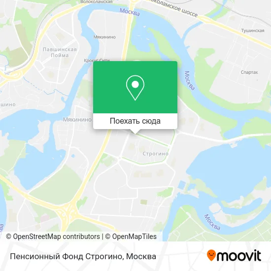 Карта Пенсионный Фонд Строгино