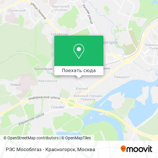 Карта РЭС Мособлгаз - Красногорск