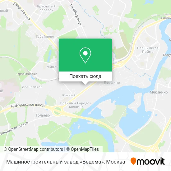 Карта Машиностроительный завод «Бецема»