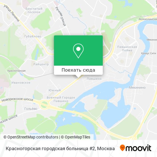 Карта Красногорская городская больница #2
