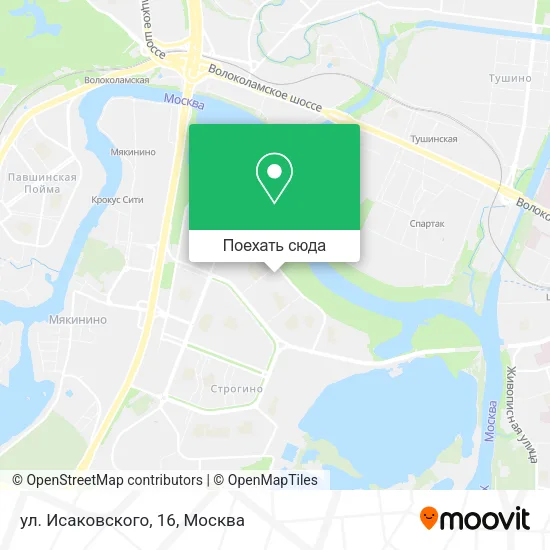 Карта ул. Исаковского, 16