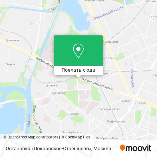 Карта Остановка «Покровское-Стрешнево»