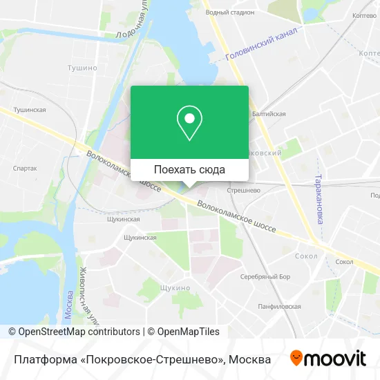 Карта Платформа «Покровское-Стрешнево»