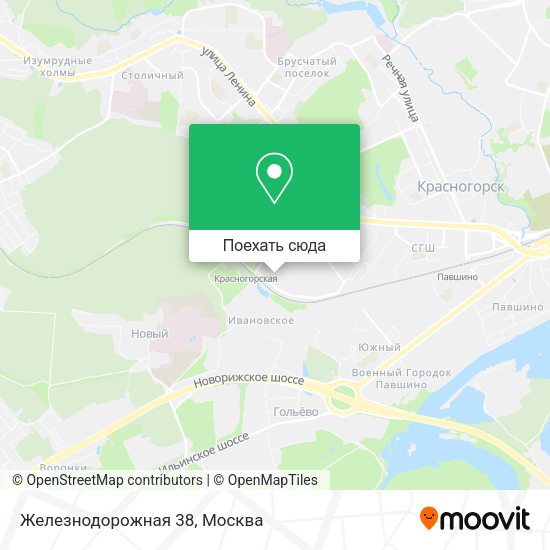 Карта Железнодорожная 38