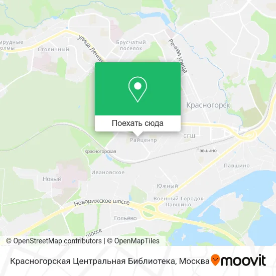 Карта Красногорская Центральная Библиотека