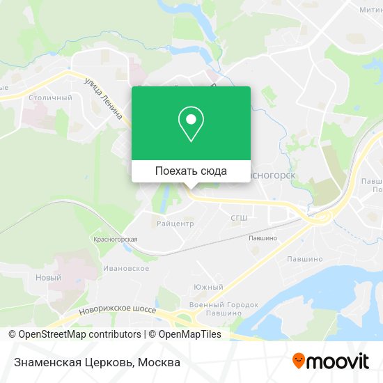 Карта Знаменская Церковь