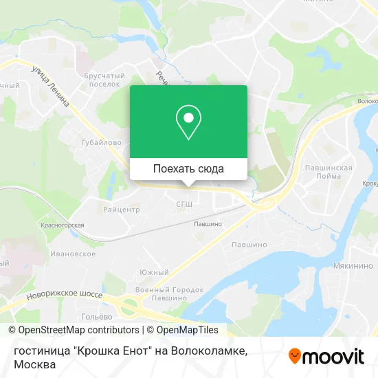 Карта гостиница "Крошка Енот" на Волоколамке