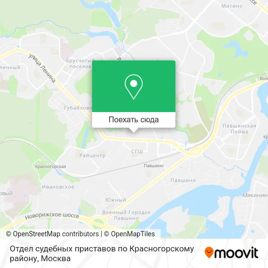 Карта Отдел судебных приставов по Красногорскому району