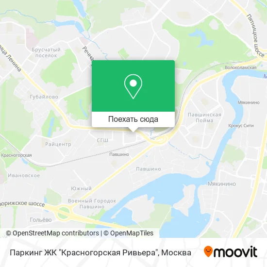 Карта Паркинг ЖК "Красногорская Ривьера"