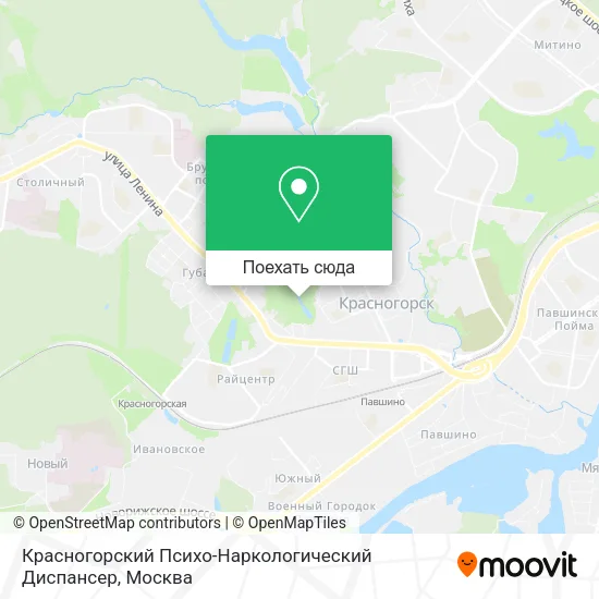 Карта Красногорский Психо-Наркологический Диспансер